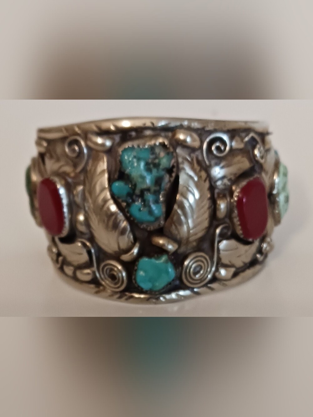 Vintage Sign L.T Silver Navajo Cuff / Bracelet.
